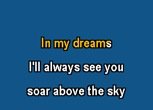 In my dreams

I'll always see you

soar above the sky