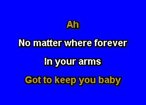 Ah
No matter where forever

In your arms

Got to keep you baby