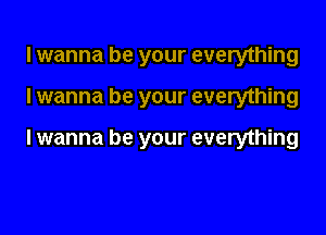 I wanna be your everything
I wanna be your everything

I wanna be your everything