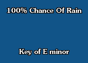 10004) Chance Of Rain

Key of E minor