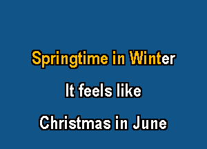 Springtime in Winter

It feels like

Christmas in June