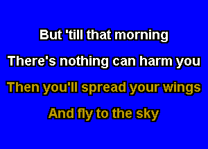 But 'till that morning

There's nothing can harm you

Then you'll spread your wings

And fly to the sky