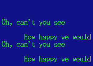 0h, canwt you see

How happy we would
0h, canwt you see

How happy we would