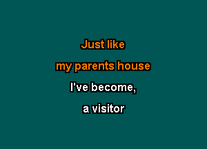 Just like

my parents house

I've become,

a visitor