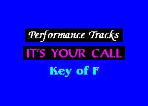 Terformame TracKs

Key of F