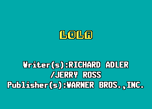 ILEJILIB

Hriter(s) RICHARD QDLER
IJERR? RUSS
Publisher(s)zHARHER BRDS.,IHC.