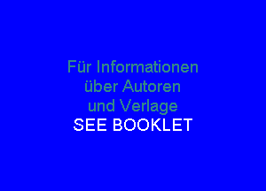 SEE BOOKLET