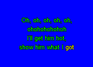 Oh, oh, oh, oh. oh,
ohohohohohoh

ngarmnhm,
show him what I got