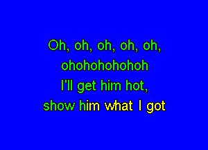 Oh, oh, oh, oh. oh,
ohohohohohoh

ngarmnhm,
show him what I got