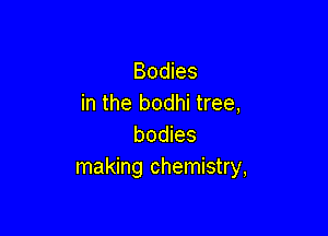 Bodies
in the bodhi tree,

bodies
making chemistry,