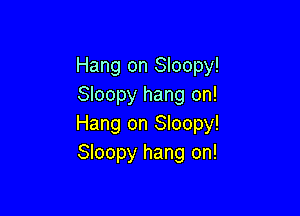 Hang on Sloopy!
Sloopy hang on!

Hang on Sloopy!
Sloopy hang on!
