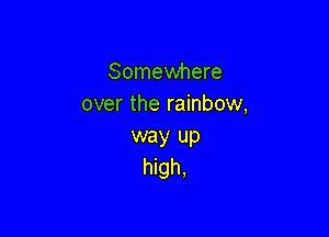 Somewhere
over the rainbow,

way UP
high,