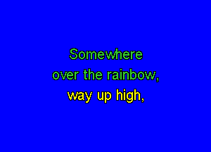Somewhere
over the rainbow,

way up high,