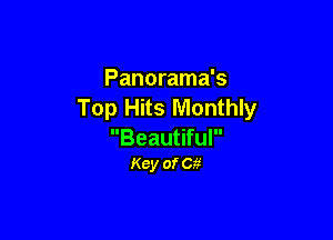 Panorama's
Top Hits Monthly

Beautiful
Key of Gg