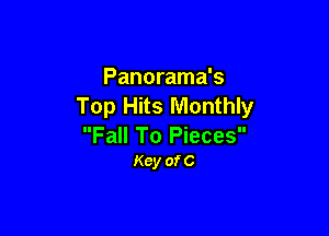 Panorama's
Top Hits Monthly

Fall To Pieces
Kcy ofC