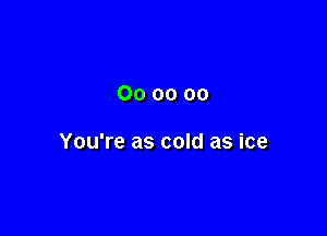 Oooooo

You're as cold as ice
