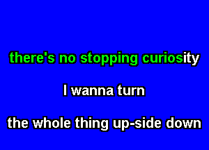 there's no stopping curiosity

I wanna turn

the whole thing up-side down