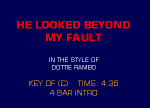 IN THE STYLE OF
BONE RAMBO

KEY OF ((31 TIME 4'38
4 BAR INTRO