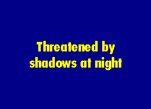 Threatened by

shadows (1! night
