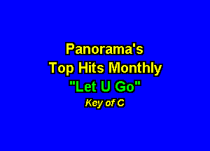 Panorama's
Top Hits Monthly

Let U Go
Kcy ofC