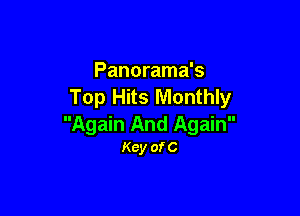 Panorama's
Top Hits Monthly

Again And Again
Key of C