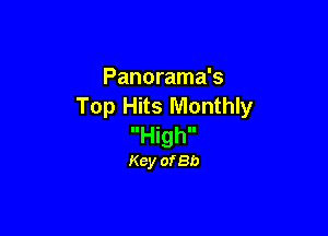 Panorama's
Top Hits Monthly

High
Key of8b