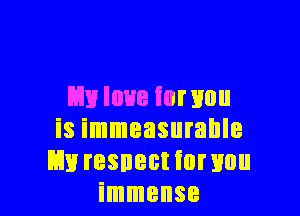 E1111 love iowou

is immeasurable
E1111 resnect tuwou
immense