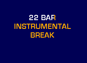 22 BAR
INSTRUMENTAL

BREAK