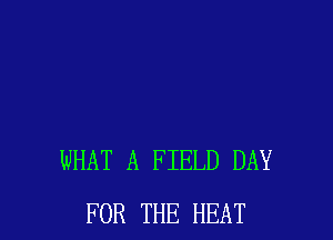 WHAT A FIELD DAY
FOR THE HEAT