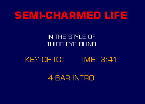 IN THE STYLE OF
THIRD EYE BLIND

KEY OF (G) TIME13i41

4 BAR INTRO