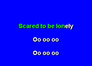 Scared to be lonely

000000

000000