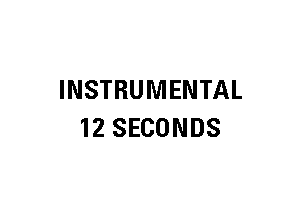INSTRUMENTAL
12 SECONDS