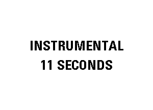 INSTRUMENTAL
11 SECONDS