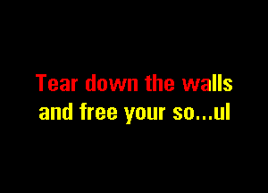 Tear down the walls

and free your so...ul