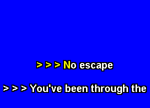 No escape

t ) You've been through the