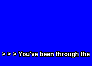 t ) You've been through the
