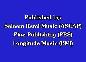 Published by
Salaam Remi Music (ASCAP)
Pine Publishing (PBS)
Longitude Music (BMI)