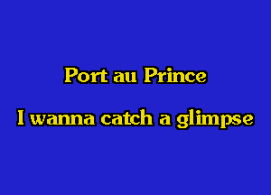 Port au Prince

I wanna catch a glimpse