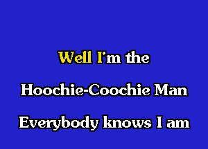 Well I'm die

Hoochie-Coochie Man

Everybody knows I am