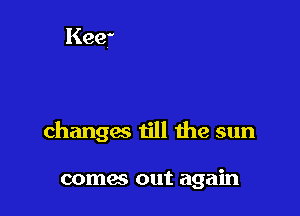 changac till the sun

comes out again