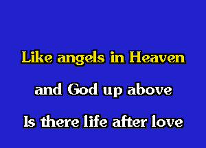 Like angels in Heaven

and God up above

Is there life after love