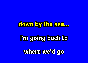 down by the sea...

I'm going back to

where we'd go