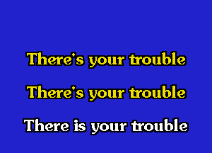 There's your n'ouble

There's your trouble

There is your trouble