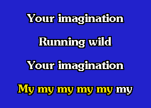Your imagination
Running wild

Your imaginaijon

My my my my my my I
