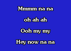 Mmmm na na

ohahah

Ooh my my

Hey now na na