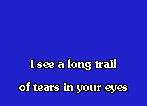 1 see a long trail

of tears in your eyae