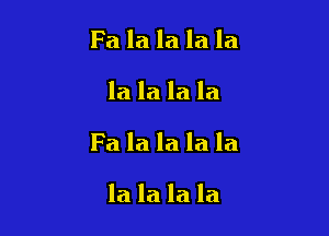 Fa la la la la

la la la la

Fa la la la la

la la la la