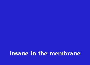 Insane in the membrane