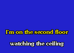 I'm on the second floor

watching the ceiling