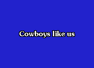 Cowboys like us